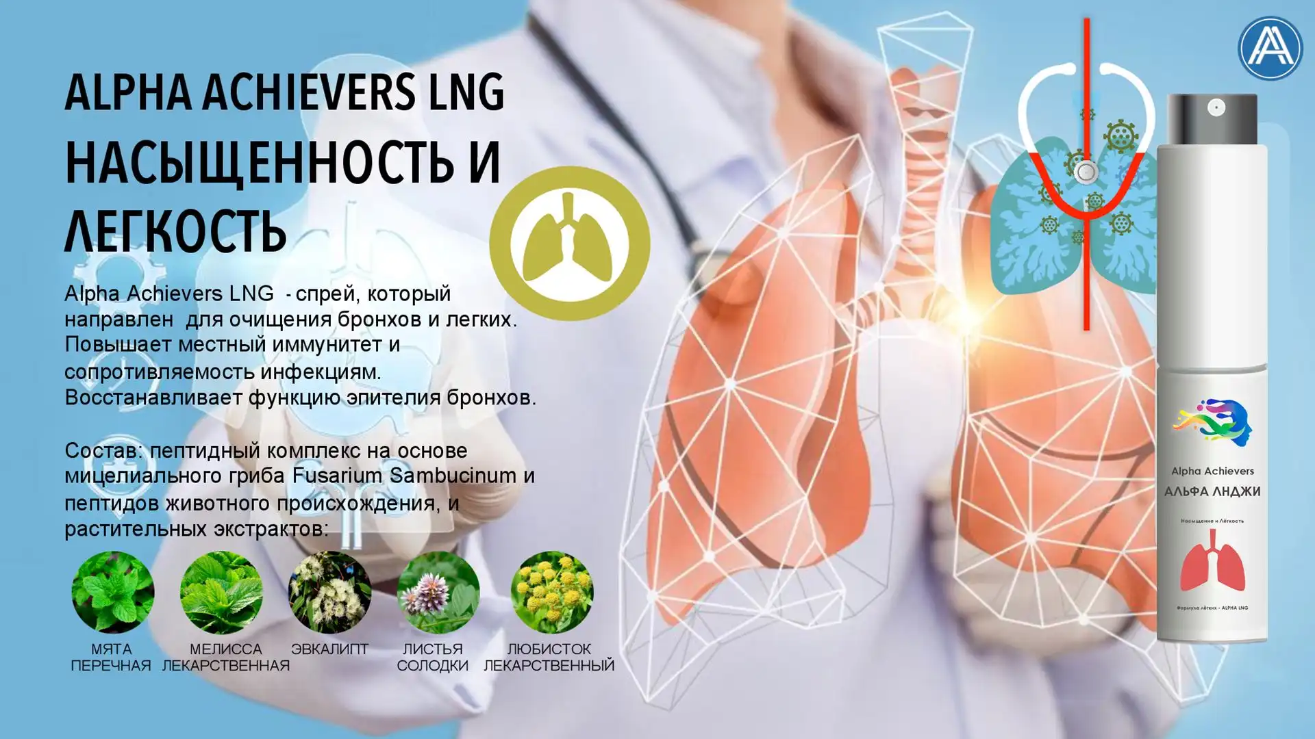 Alpha Achievers LNG- очищение лёгких и бронхов